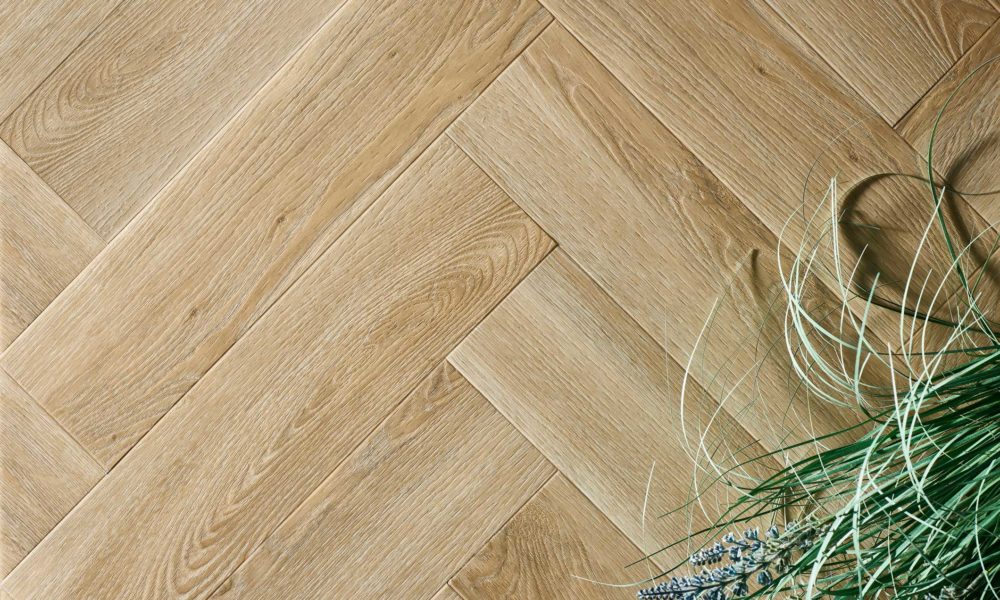 Washed Oak Herringbone